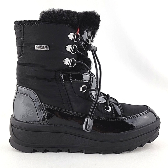 PAJAR Youth Tacey Black Winter Waterproof Zip Up Boot Thermal -30°C Size US 1.5 - Picture 2 of 16